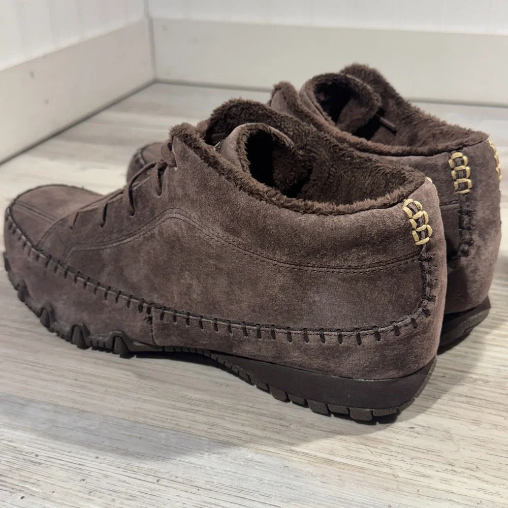 Skechers Bikers Totem‎ Pole Chocolate Suede Leather Chukka Boots Sz 9.5